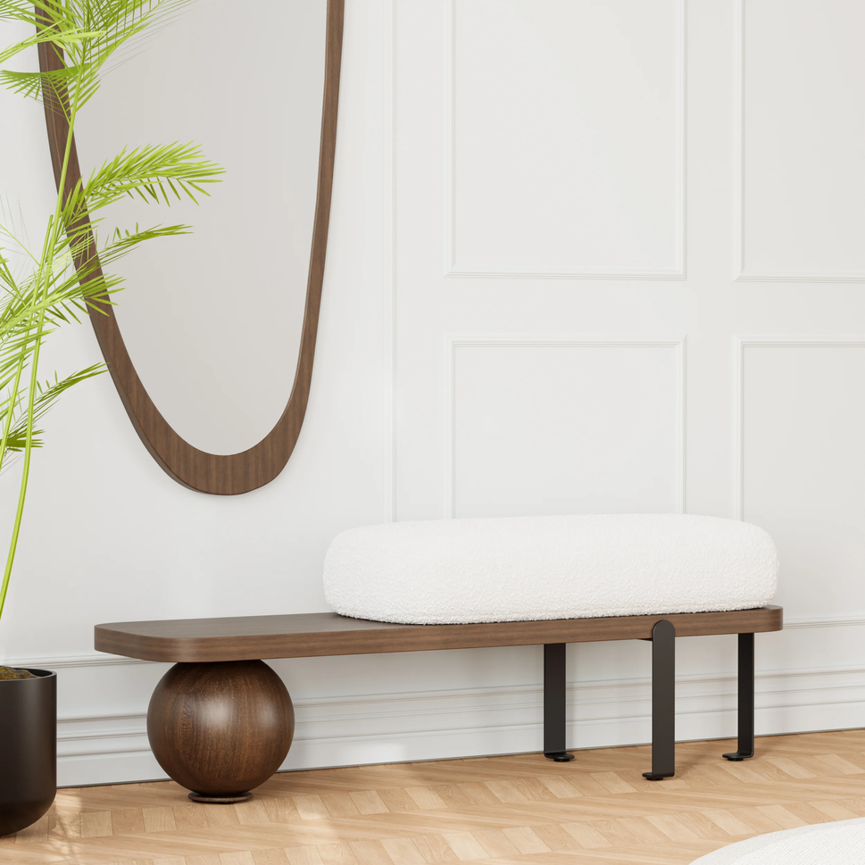 Riona BenchWalnut & Black
