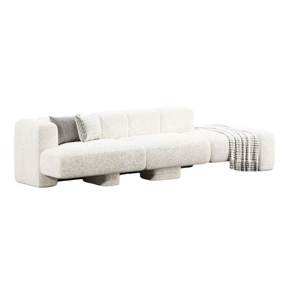 Sae 3S SofaStandard Quality | Only 40 Kg Soft Foaming / White | Boucle