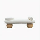 Sona BenchWhite / Natural wood