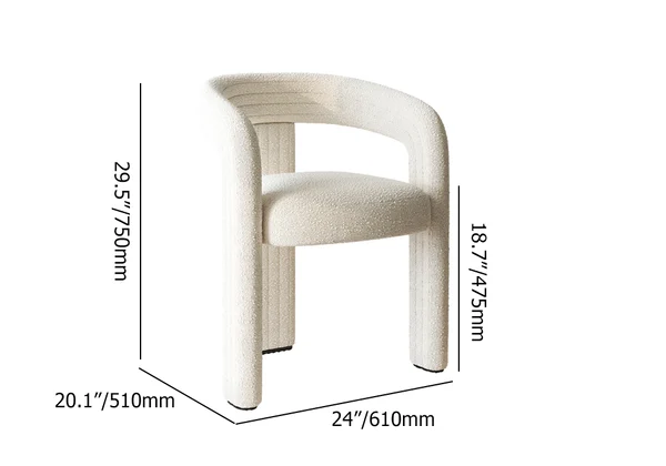 Tessa Dining Chair / 61W x 51D x 75H cm - Kanaba Home #