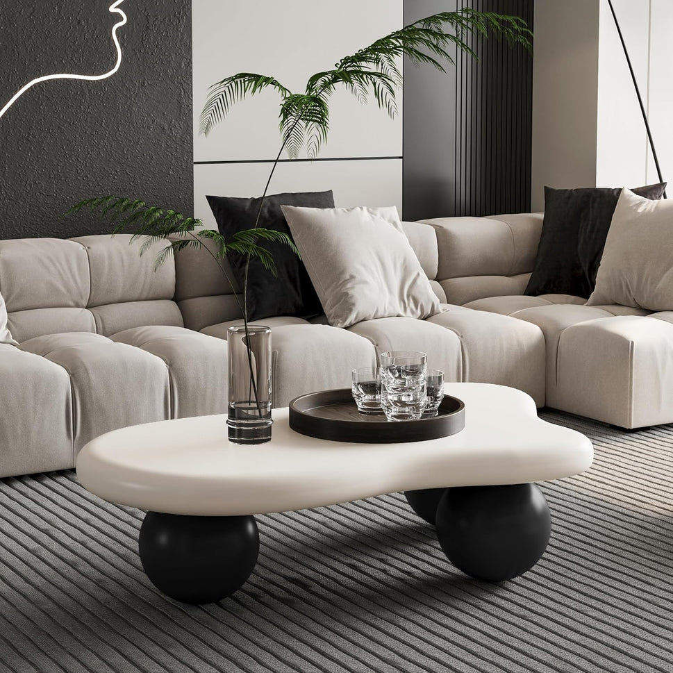 Wave V.II Coffee TableWhite & Black