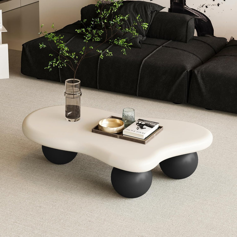 Wave V.II Coffee TableOff-White & Black