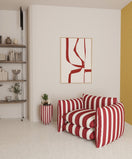 Zebra Pillow ChairRed