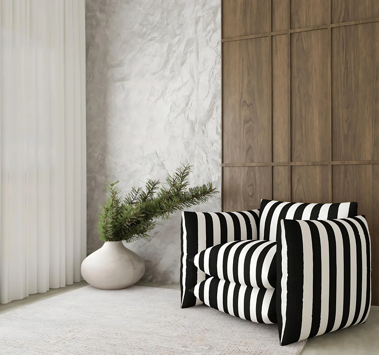 Zebra Living Room Set