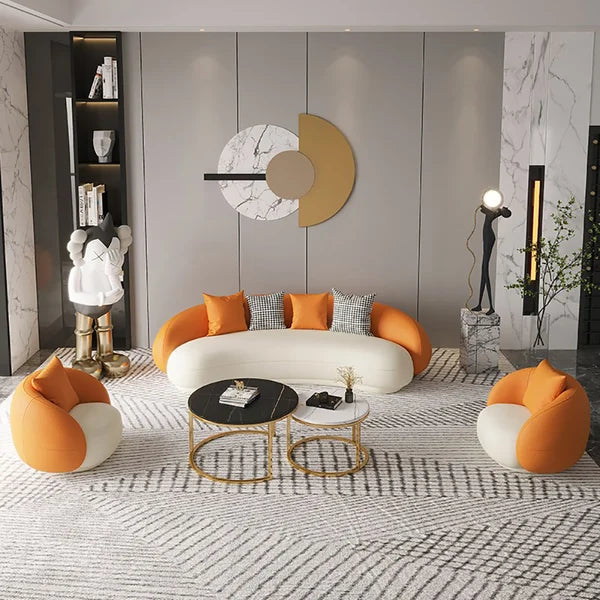 Prism Orange Sofa Set