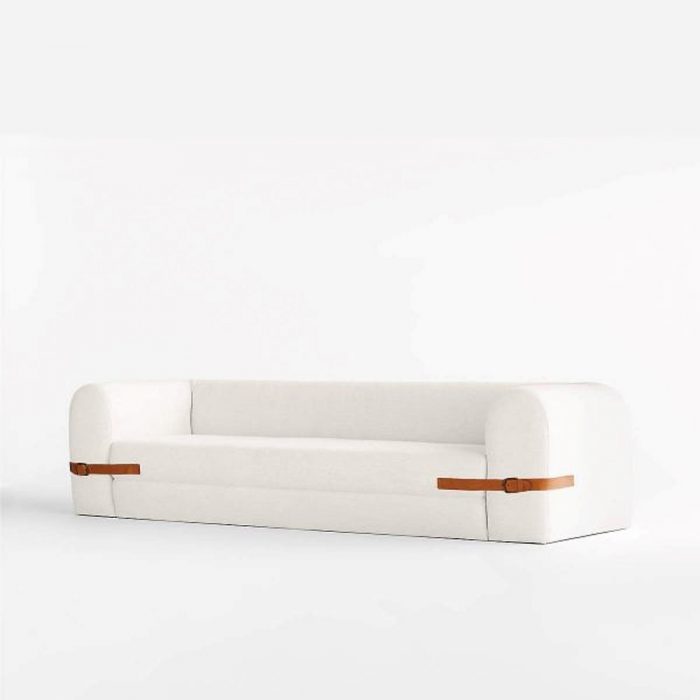 Twilight Whispers White Sleeper Sofa - Kanaba Home #