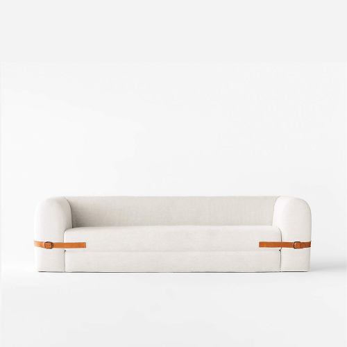 Twilight Whispers White Sleeper Sofa - Kanaba Home #