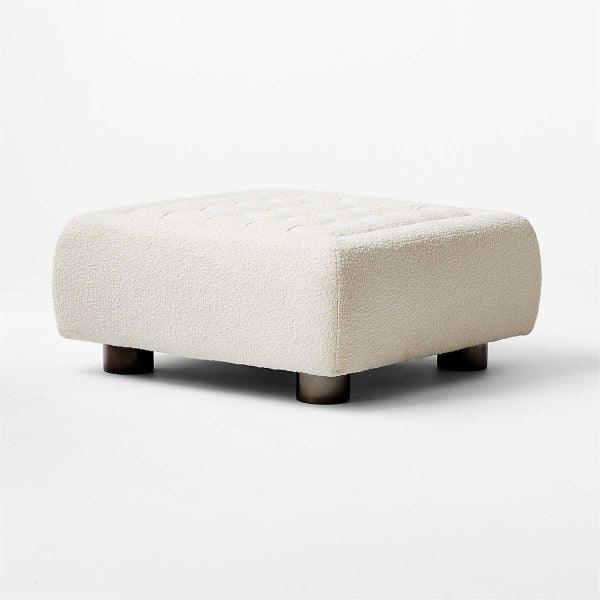 Dandelion Boucle Large Tufted Ottoman - Kanaba Home #