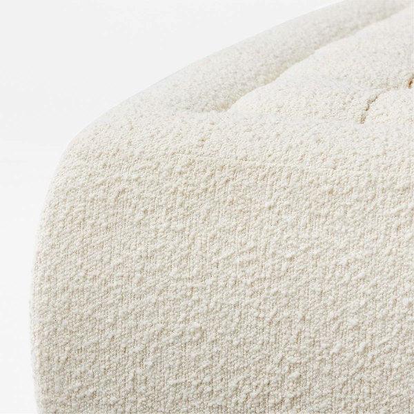 Dandelion Boucle Large Tufted Ottoman - Kanaba Home #