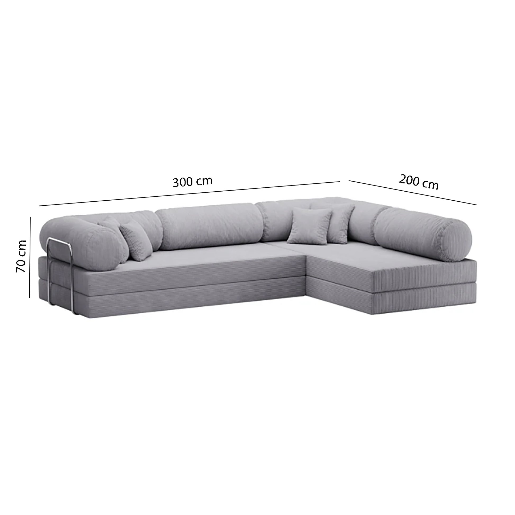 Oriva L-Shaped Sofa Bed