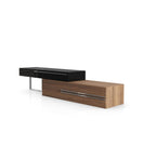 Gracie TV CabinetBlack & Walnut / Without Cable Hole